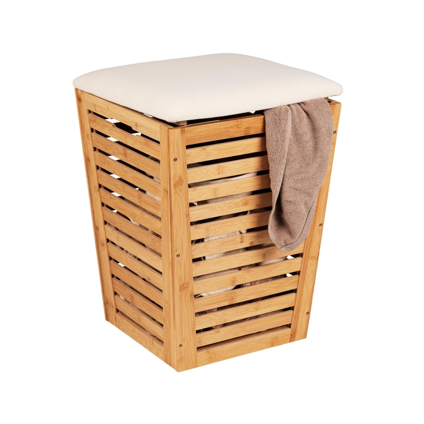 WENKO 25143100 - Vasketøjskurv BAMBUSA 40x56 cm brun