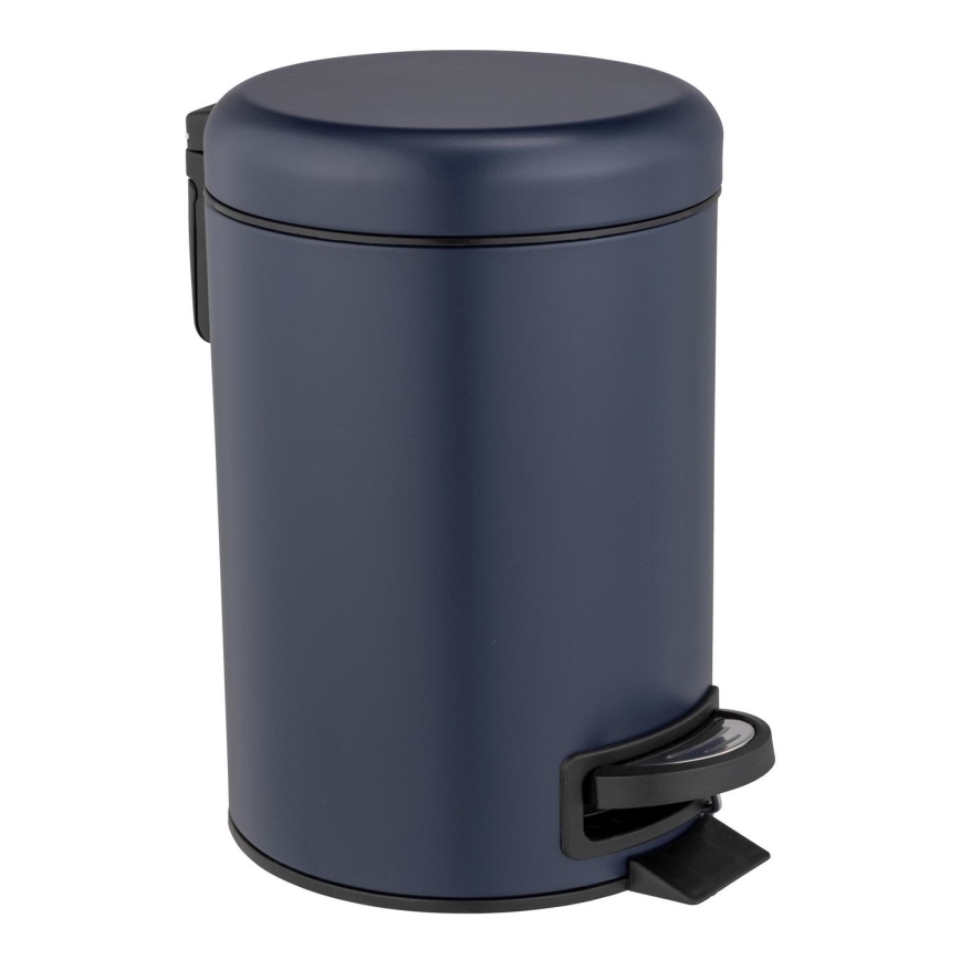 WENKO 25153100 - Affaldsspand LEMAN 17x25 cm blå/sort