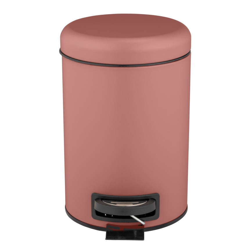 WENKO 25155100 - Affaldsspand LEMAN 17x25 cm rosa/sort