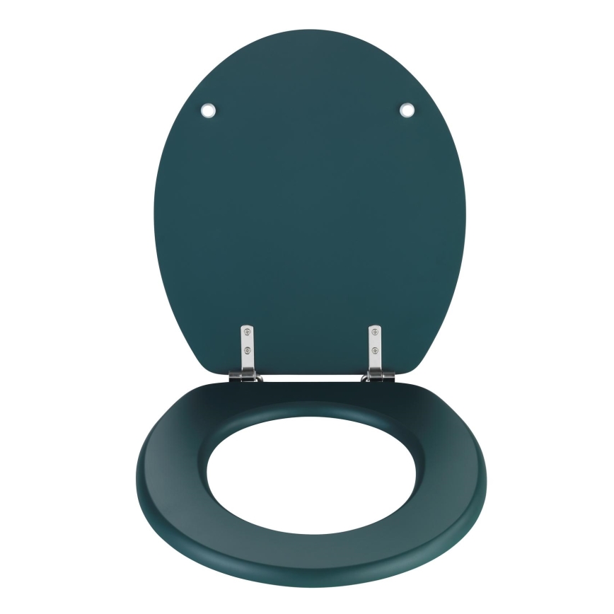 WENKO 25171100-WC toiletsæde PRIMA 37x41 cm grøn/sølv