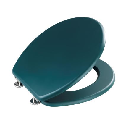 WENKO 25171100-WC toiletsæde PRIMA 37x41 cm grøn/sølv