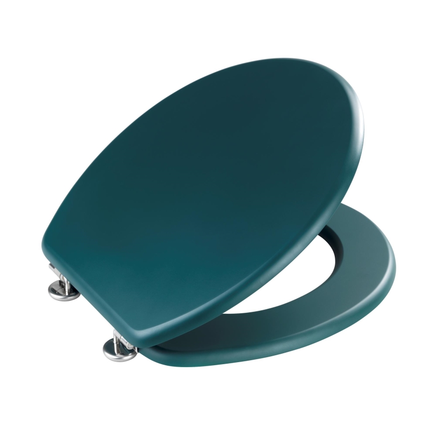 WENKO 25171100-WC toiletsæde PRIMA 37x41 cm grøn/sølv