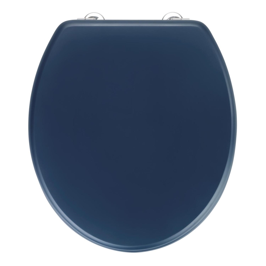 WENKO 25172100-WC toiletsæde PRIMA 37x41 cm blå/sølv