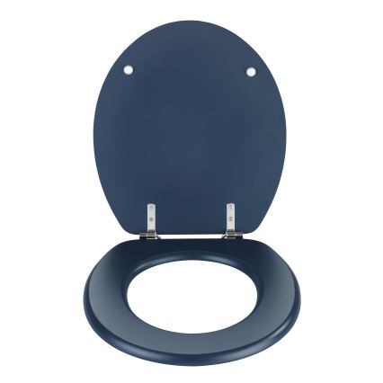 WENKO 25172100-WC toiletsæde PRIMA 37x41 cm blå/sølv