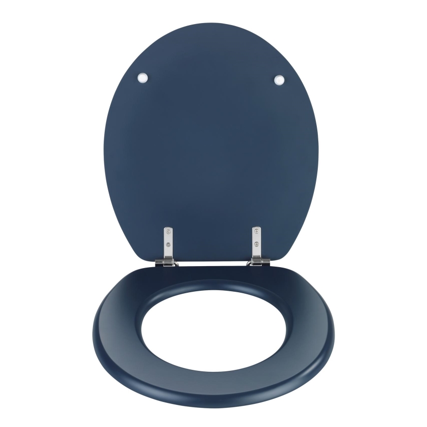 WENKO 25172100-WC toiletsæde PRIMA 37x41 cm blå/sølv