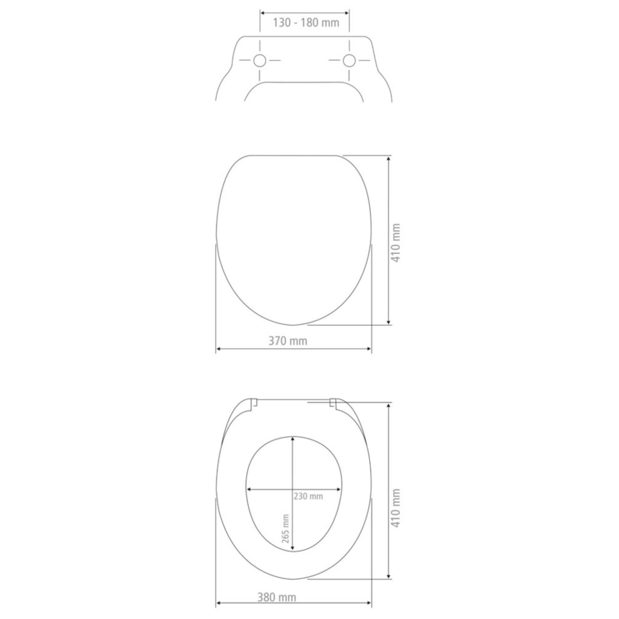 WENKO 25172100-WC toiletsæde PRIMA 37x41 cm blå/sølv