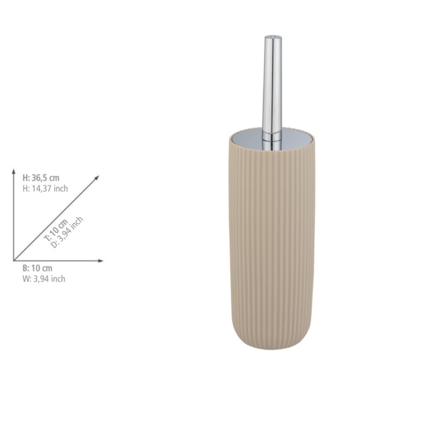 WENKO 25185100 - WC-børste AGROPOLI 10x36,5 cm beige