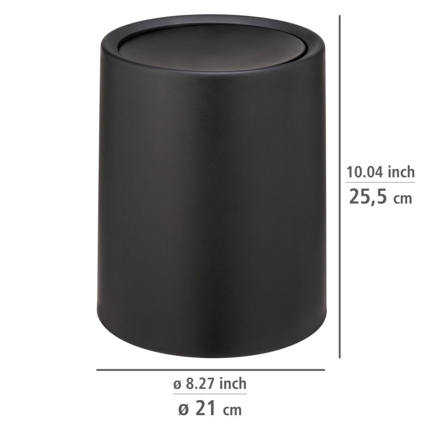 WENKO 25208100 - Kurv ATRI 21x25,5 cm sort