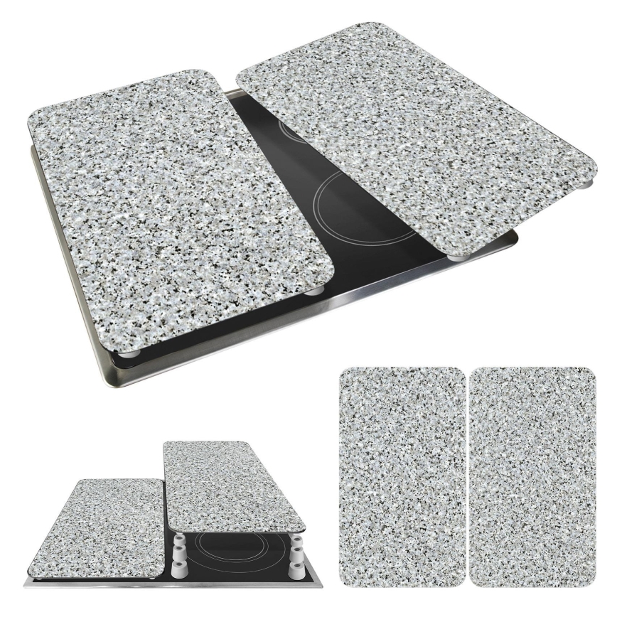 WENKO 2521120500-Pladedæksel AFDÆKNINGSPLADE - NEUTRAL 30x52 cm granit/flerfarvet