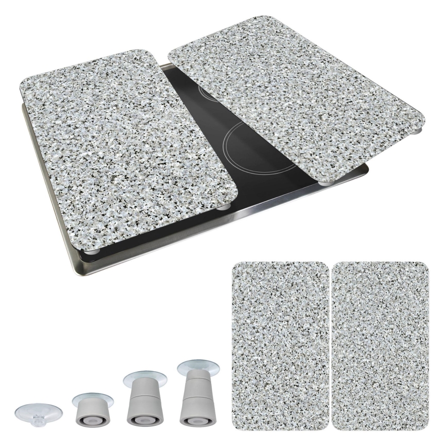 WENKO 2521120500-Pladedæksel AFDÆKNINGSPLADE - NEUTRAL 30x52 cm granit/flerfarvet