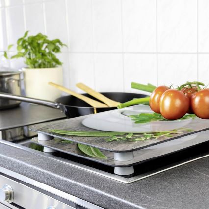 WENKO 2521420100 - Dæksel til kogeplade 52x30 cm flerfarvet/grå/gennemsigtig