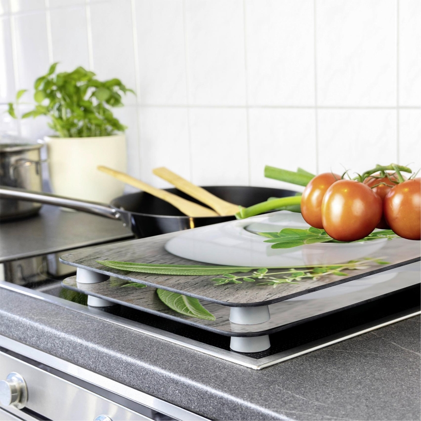 WENKO 2521420100 - Dæksel til kogeplade 52x30 cm flerfarvet/grå/gennemsigtig