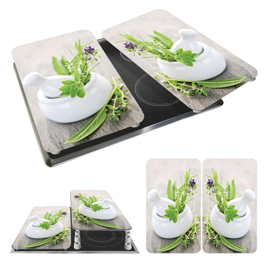 WENKO 2521420100 - Dæksel til kogeplade 52x30 cm flerfarvet/grå/gennemsigtig