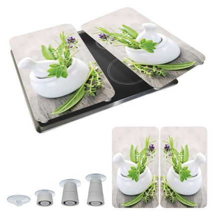 WENKO 2521420100 - Dæksel til kogeplade 52x30 cm flerfarvet/grå/gennemsigtig