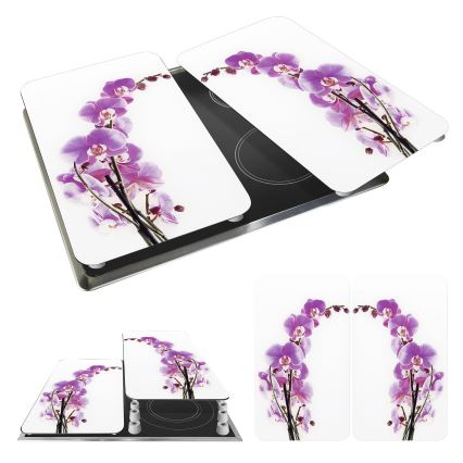 WENKO 2521433500 - Afdækningsplade - Blomst/Plante 30 x 52 cm, farverig