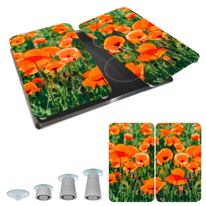 WENKO 2521434500-Afdækningsplade ABDECKPLATTE - Blomst/Plante 30x52 cm flerfarvet