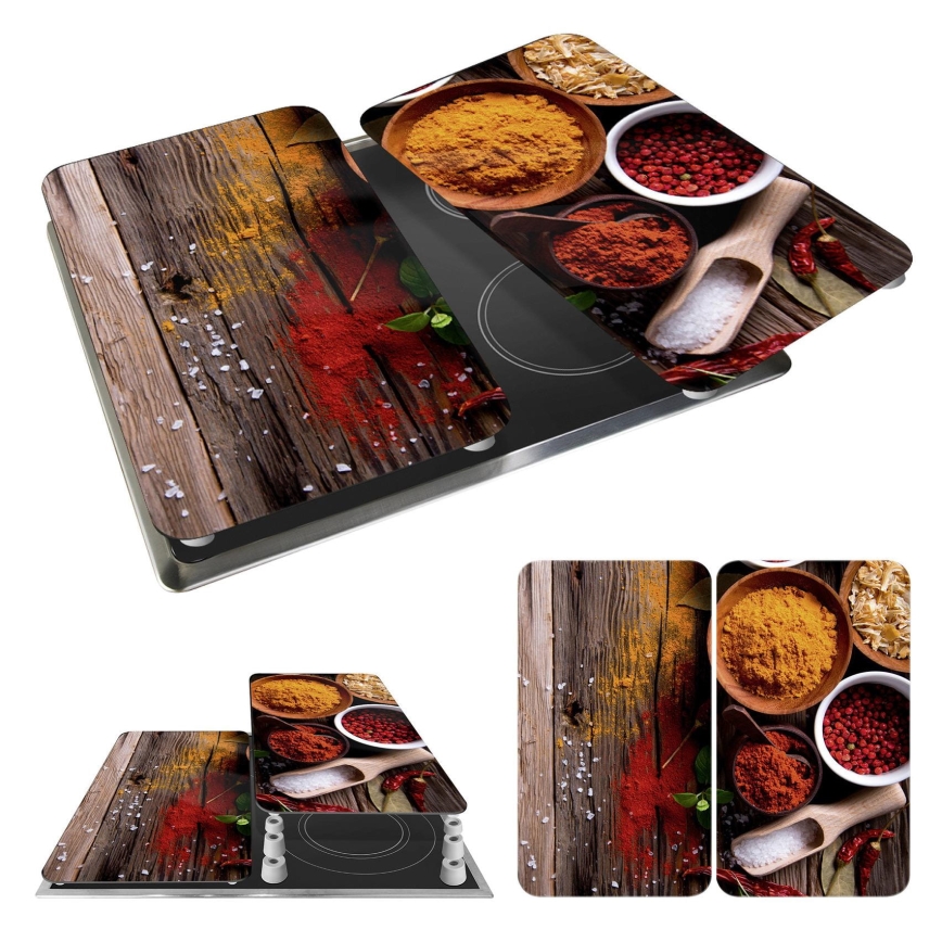 WENKO 2521467100 - Dæksel til plade 30x52 cm farverig/grå/gennemsigtig