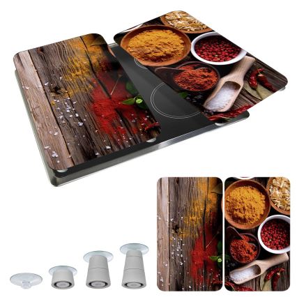 WENKO 2521467100 - Dæksel til plade 30x52 cm farverig/grå/gennemsigtig