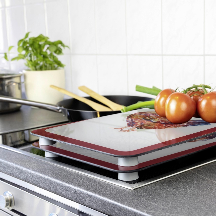 WENKO 2521471500 - Afdækningsplade ABDECKPLATTE - GRAFIK 30x52 cm multifarvet