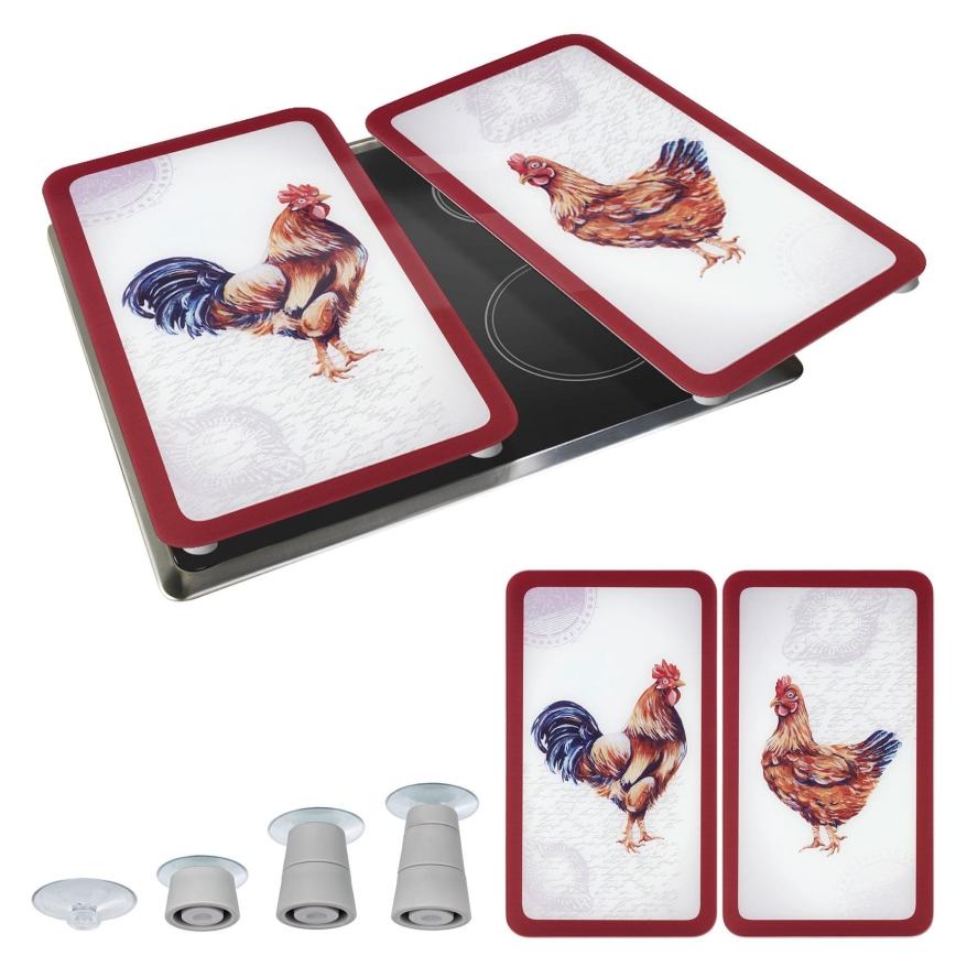 WENKO 2521471500 - Afdækningsplade ABDECKPLATTE - GRAFIK 30x52 cm multifarvet