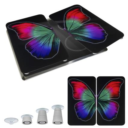 WENKO 2521474500 - Afdækningsplade ABDECKPLATTE - GRAFIK 30x52 cm multifarvet