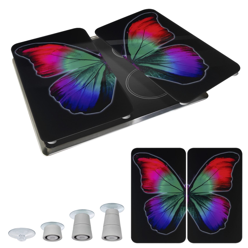 WENKO 2521474500 - Afdækningsplade ABDECKPLATTE - GRAFIK 30x52 cm multifarvet