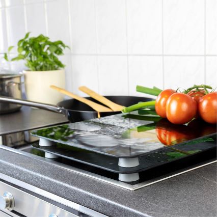 WENKO 2521482100 - Komfurafdækning 52x30 cm flerfarvet/grå/gennemsigtig