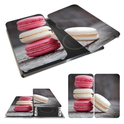 WENKO 2521496100 - Beskyttelsesplade til kogeplade 52x30 cm farverig/grå/gennemsigtig