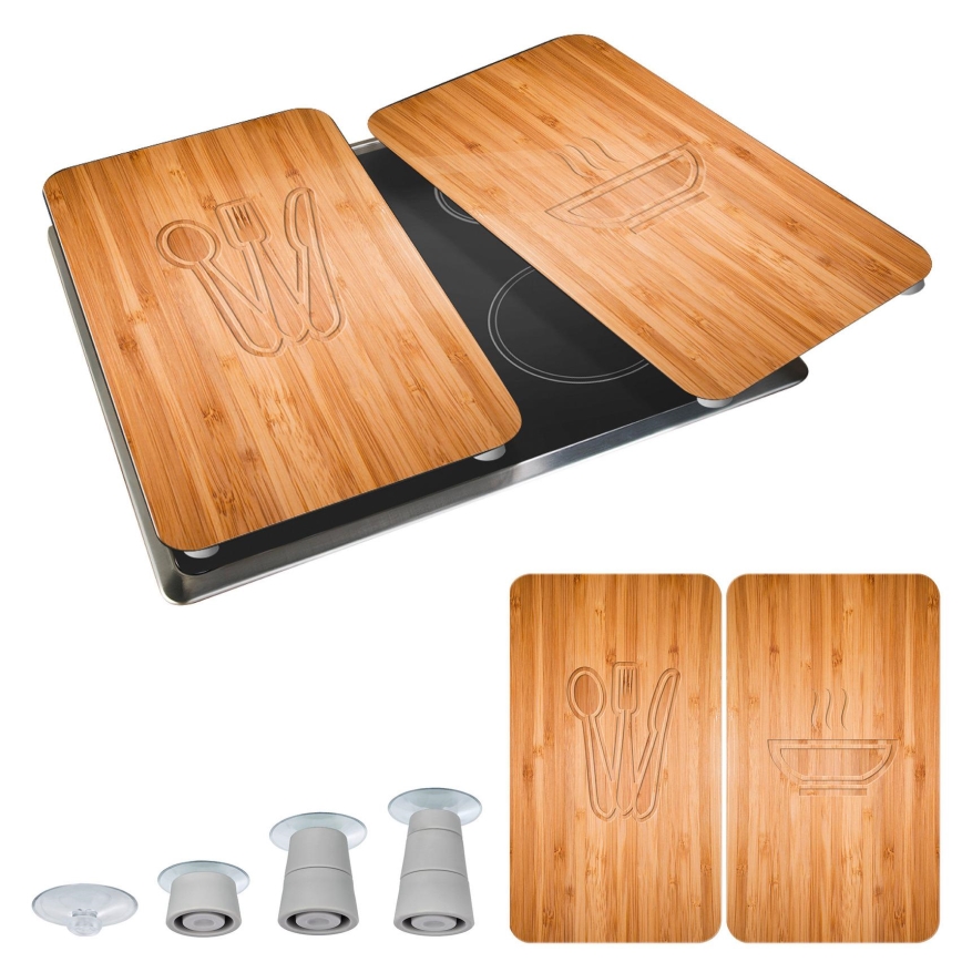 WENKO 2521497100 - Komfurafdækning 52x30 cm multifarvet/grå/gennemsigtig