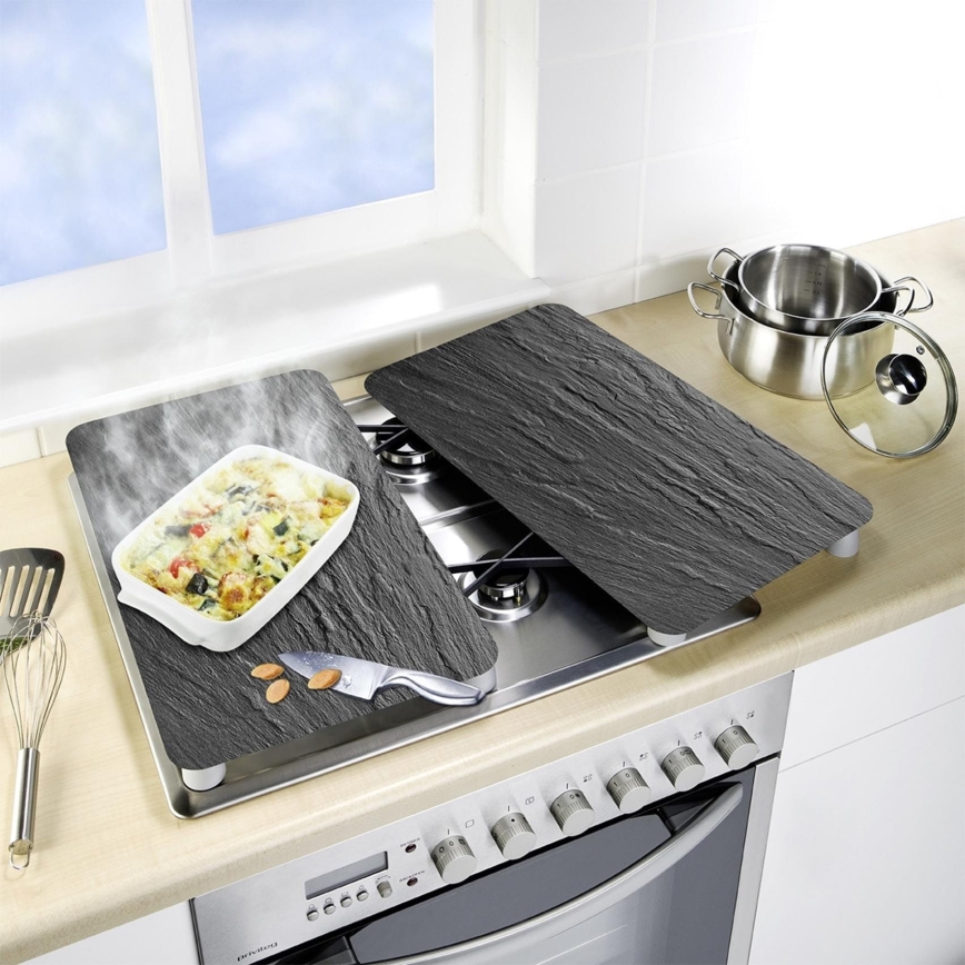 WENKO 2521499800 - Afdækningsplader SLATE 52x40 cm flerfarvet/grå/klar
