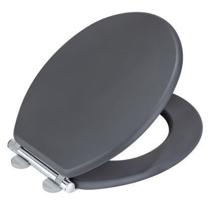 WENKO 25218100-WC toiletsæde MORRA 35x42 cm antracit/sølv