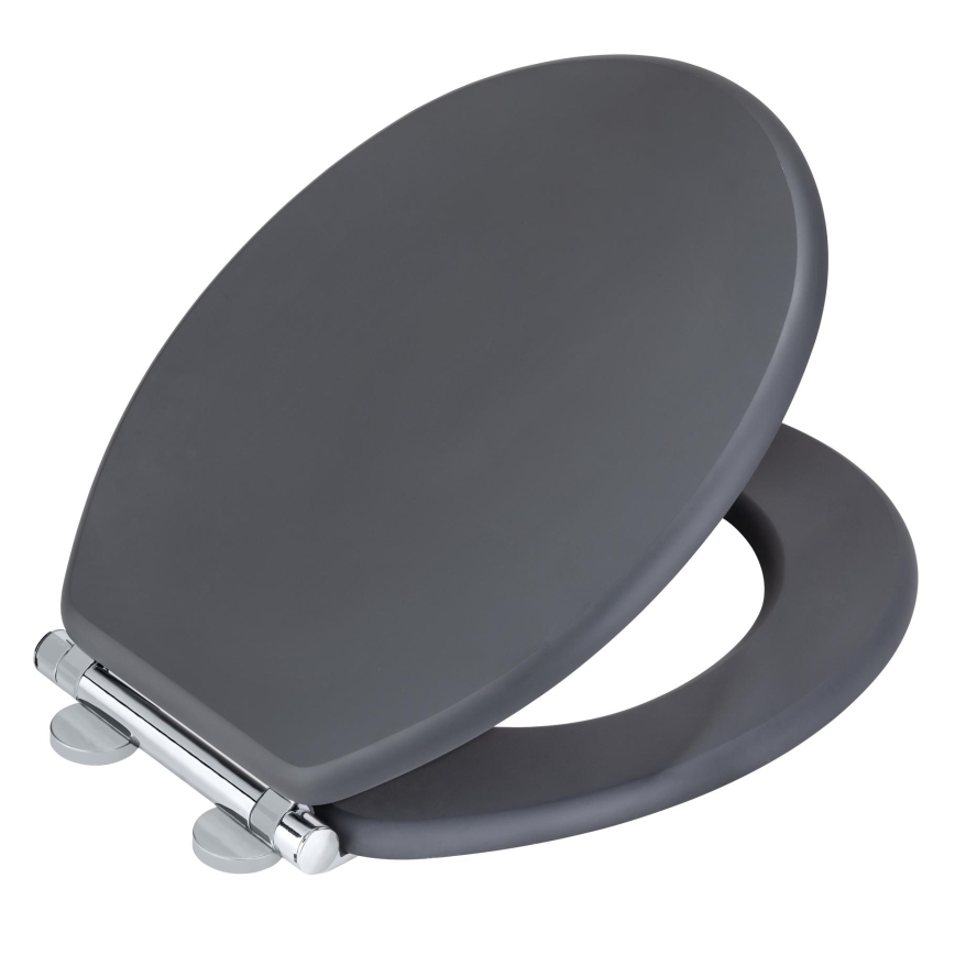 WENKO 25218100-WC toiletsæde MORRA 35x42 cm antracit/sølv