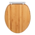 WENKO 25224100 - WC-sæde BAMBOUSA 34,5x40,5 cm brun/sølv