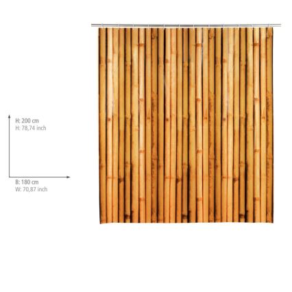 WENKO 25233100 - Bruseforhæng BAMBUSA 180x200 cm brun