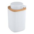 WENKO 25294100 - Sæbedispenser ROTELLO 8,9x12,7 cm hvid/brun