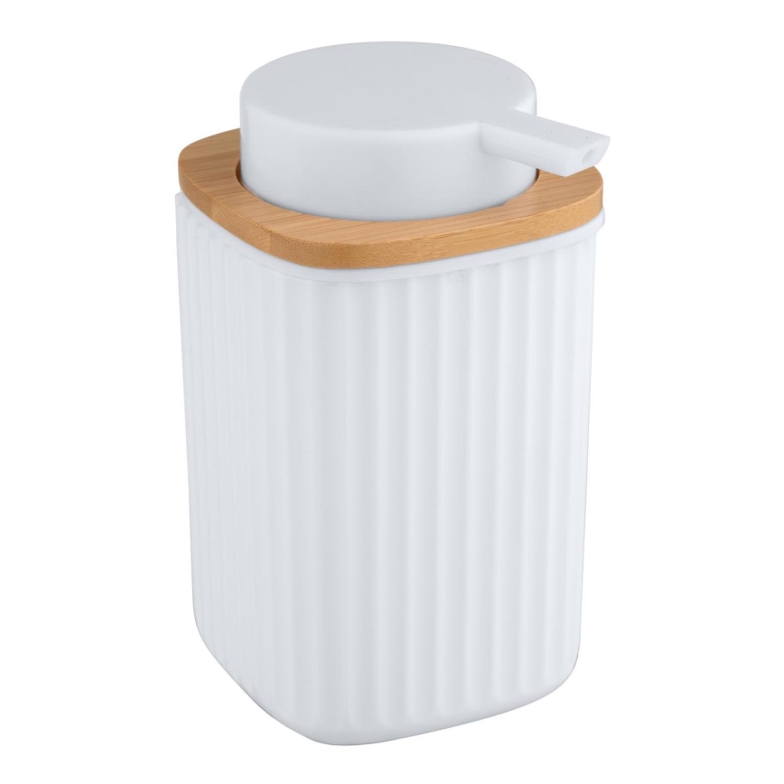 WENKO 25294100 - Sæbedispenser ROTELLO 8,9x12,7 cm hvid/brun