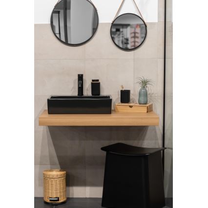 WENKO 25297100 - Tandbørstekop ROTELLO 8,5x11 cm sort/brun