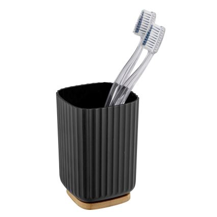 WENKO 25297100 - Tandbørstekop ROTELLO 8,5x11 cm sort/brun