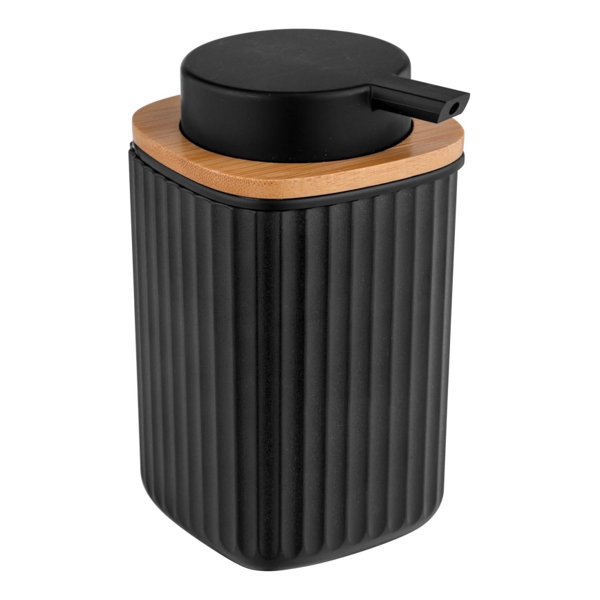 WENKO 25298100 - Sæbedispenser ROTELLO 8,9x12,7 cm sort/brun
