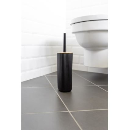 WENKO 25304100 - WC-sæt ROTELLO 10x36 cm sort/brun