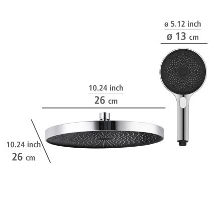 WENKO 25312100 - Brusesøjle SOFTWATER 12x120 cm poleret krom