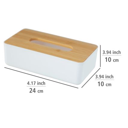 WENKO 25318100 - Kosmetikboks ROTELLO 24x12,7 cm hvid/brun