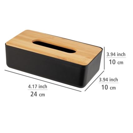 WENKO 25319100 - Kosmetikboks ROTELLO 24x12,7 cm sort/brun