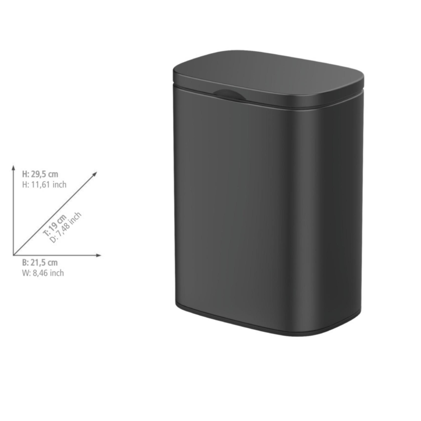 WENKO 25338100 - Kurv SARE 21,5x29,5 cm sort