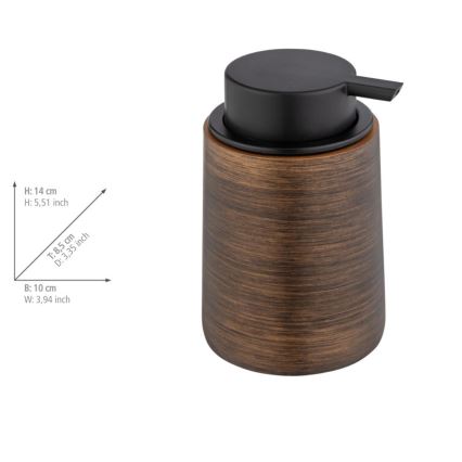WENKO 25352100 - Sæbedispenser PALENA 10x14 cm bronzefarvet