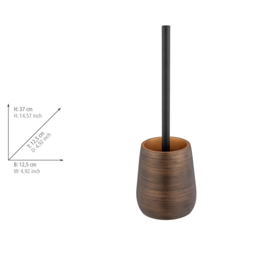 WENKO 25354100 - Toiletbørste PALENA 12,5 x 37 cm bronzefarvet