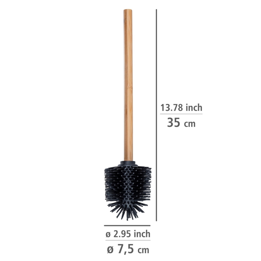 WENKO 25360100 - Toiletbørste 7,5x35 cm brun/sort