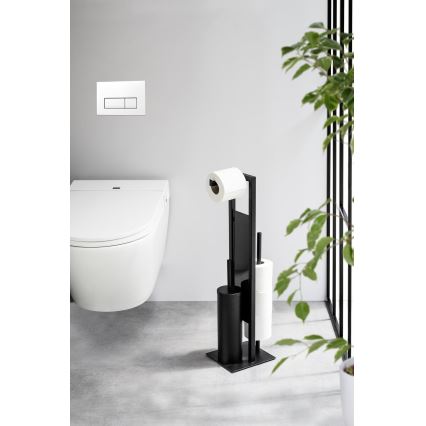 WENKO 25400100 - WC-børste RIVALTA 18x70 cm sort