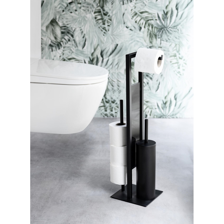 WENKO 25400100 - WC-børste RIVALTA 18x70 cm sort