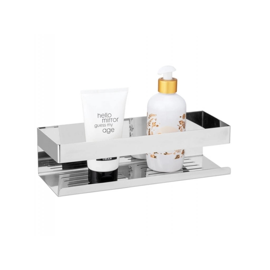 WENKO 25413100-Hylde TURBO-LOC GENOVA SHINE 30x10,5 cm sølv